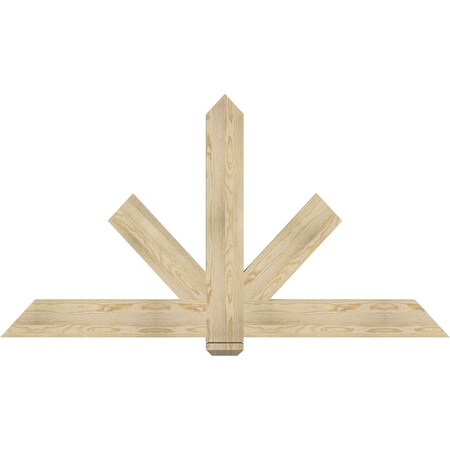 Ekena Millwork Kennewick Rough Sawn Timber Gable Bracket, Douglas Fir, 72"W x 39"H x 2"D x 6"F, 13/12 Pitch GBW072X39X0206KEN00RDF